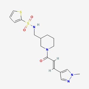 molecular formula C17H22N4O3S2 B6117918 N-({1-[(2E)-3-(1-methyl-1H-pyrazol-4-yl)-2-propenoyl]-3-piperidinyl}methyl)-2-thiophenesulfonamide 