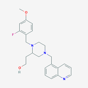 2-[1-(2-fluoro-4-methoxybenzyl)-4-(5-quinolinylmethyl)-2-piperazinyl]ethanol