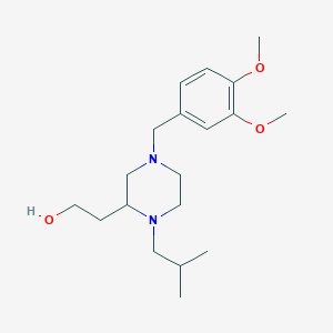 2-[4-(3,4-dimethoxybenzyl)-1-isobutyl-2-piperazinyl]ethanol