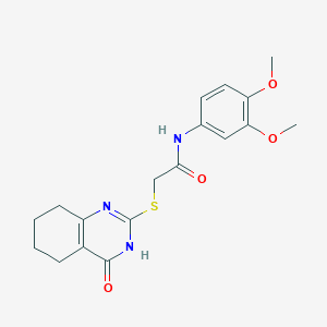 N-(3,4-dimethoxyphenyl)-2-[(4-oxo-3,4,5,6,7,8-hexahydro-2-quinazolinyl)thio]acetamide