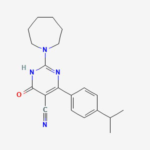 2-(1-azepanyl)-4-(4-isopropylphenyl)-6-oxo-1,6-dihydro-5-pyrimidinecarbonitrile