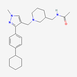 N-[(1-{[3-(4-cyclohexylphenyl)-1-methyl-1H-pyrazol-4-yl]methyl}-3-piperidinyl)methyl]acetamide