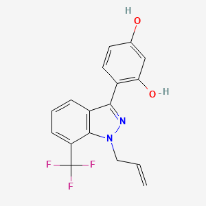 B611797 4-(1-Allyl-7-(trifluoromethyl)-1H-indazol-3-yl)benzene-1,3-diol CAS No. 669764-18-5