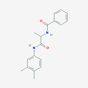 N-{2-[(3,4-dimethylphenyl)amino]-1-methyl-2-oxoethyl}benzamide