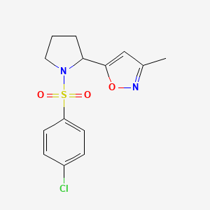 5-{1-[(4-chlorophenyl)sulfonyl]-2-pyrrolidinyl}-3-methylisoxazole