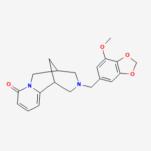 molecular formula C20H22N2O4 B6117994 11-[(7-methoxy-1,3-benzodioxol-5-yl)methyl]-7,11-diazatricyclo[7.3.1.0~2,7~]trideca-2,4-dien-6-one 