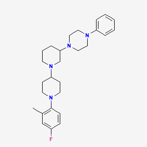 molecular formula C27H37FN4 B6118008 1'-(4-fluoro-2-methylphenyl)-3-(4-phenyl-1-piperazinyl)-1,4'-bipiperidine 