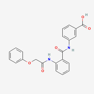 molecular formula C22H18N2O5 B6118036 3-({2-[(phenoxyacetyl)amino]benzoyl}amino)benzoic acid 
