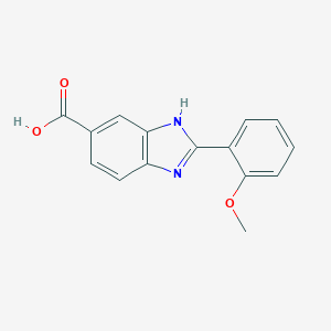 molecular formula C15H12N2O3 B061181 2-(2-甲氧基苯基)-1H-苯并[D]咪唑-5-羧酸 CAS No. 174422-16-3