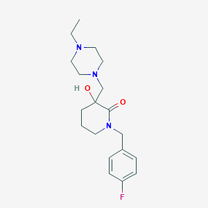 molecular formula C19H28FN3O2 B6118106 3-[(4-ethyl-1-piperazinyl)methyl]-1-(4-fluorobenzyl)-3-hydroxy-2-piperidinone 
