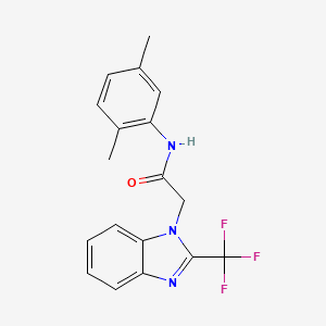 molecular formula C18H16F3N3O B6118153 N-(2,5-dimethylphenyl)-2-[2-(trifluoromethyl)-1H-benzimidazol-1-yl]acetamide 