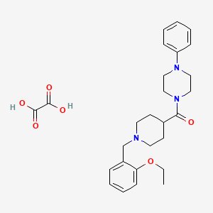 molecular formula C27H35N3O6 B6118163 1-{[1-(2-ethoxybenzyl)-4-piperidinyl]carbonyl}-4-phenylpiperazine oxalate 