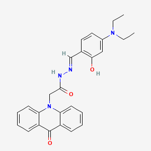 molecular formula C26H26N4O3 B6118167 N'-[4-(diethylamino)-2-hydroxybenzylidene]-2-(9-oxo-10(9H)-acridinyl)acetohydrazide 
