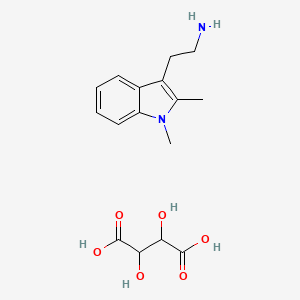 molecular formula C16H22N2O6 B6118180 [2-(1,2-dimethyl-1H-indol-3-yl)ethyl]amine 2,3-dihydroxysuccinate (salt) 