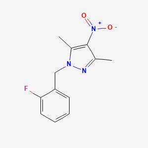 molecular formula C12H12FN3O2 B6118181 1-(2-fluorobenzyl)-3,5-dimethyl-4-nitro-1H-pyrazole 
