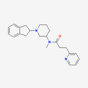 molecular formula C23H29N3O B6118261 N-[1-(2,3-dihydro-1H-inden-2-yl)-3-piperidinyl]-N-methyl-3-(2-pyridinyl)propanamide 