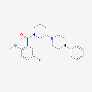 molecular formula C25H33N3O3 B6118277 1-[1-(2,5-dimethoxybenzoyl)-3-piperidinyl]-4-(2-methylphenyl)piperazine 