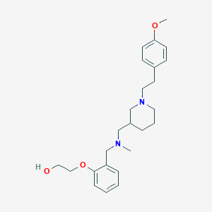 molecular formula C25H36N2O3 B6118321 2-(2-{[({1-[2-(4-methoxyphenyl)ethyl]-3-piperidinyl}methyl)(methyl)amino]methyl}phenoxy)ethanol 