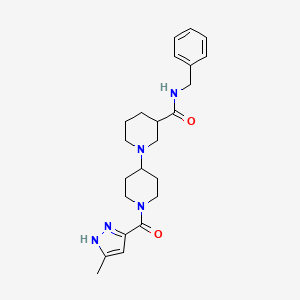 molecular formula C23H31N5O2 B6118332 N-benzyl-1'-[(5-methyl-1H-pyrazol-3-yl)carbonyl]-1,4'-bipiperidine-3-carboxamide 
