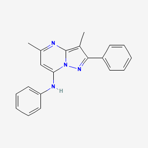 molecular formula C20H18N4 B6118350 3,5-dimethyl-N,2-diphenylpyrazolo[1,5-a]pyrimidin-7-amine 