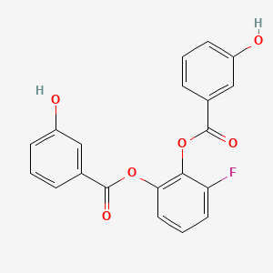 molecular formula C20H13FO6 B611836 3-氟-1,2-苯撑双(3-羟基苯甲酸酯) CAS No. 1223397-11-2