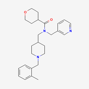 N-{[1-(2-methylbenzyl)-4-piperidinyl]methyl}-N-(3-pyridinylmethyl)tetrahydro-2H-pyran-4-carboxamide
