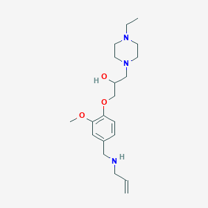 molecular formula C20H33N3O3 B6118371 1-{4-[(allylamino)methyl]-2-methoxyphenoxy}-3-(4-ethyl-1-piperazinyl)-2-propanol 