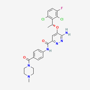 molecular formula C25H25Cl2FN6O3 B611838 X-376 CAS No. 1365267-27-1