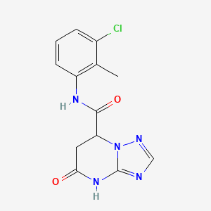 molecular formula C13H12ClN5O2 B6118437 N-(3-chloro-2-methylphenyl)-5-oxo-4,5,6,7-tetrahydro[1,2,4]triazolo[1,5-a]pyrimidine-7-carboxamide 