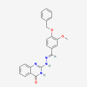 4-(benzyloxy)-3-methoxybenzaldehyde (4-oxo-3,4-dihydro-2-quinazolinyl)hydrazone