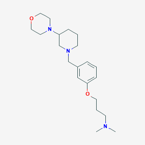 molecular formula C21H35N3O2 B6118489 N,N-dimethyl-3-(3-{[3-(4-morpholinyl)-1-piperidinyl]methyl}phenoxy)-1-propanamine 