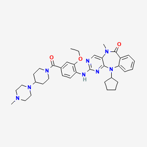 11-Cyclopentyl-2-[2-ethoxy-4-[4-(4-methylpiperazin-1-yl)piperidine-1-carbonyl]anilino]-5-methylpyrimido[4,5-b][1,4]benzodiazepin-6-one