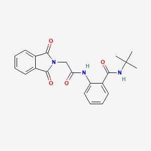 molecular formula C21H21N3O4 B6118523 N-(tert-butyl)-2-{[(1,3-dioxo-1,3-dihydro-2H-isoindol-2-yl)acetyl]amino}benzamide 