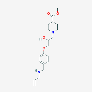 molecular formula C20H30N2O4 B6118525 methyl 1-(3-{4-[(allylamino)methyl]phenoxy}-2-hydroxypropyl)-4-piperidinecarboxylate 
