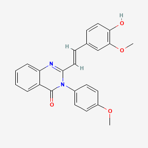 molecular formula C24H20N2O4 B6118541 2-[2-(4-hydroxy-3-methoxyphenyl)vinyl]-3-(4-methoxyphenyl)-4(3H)-quinazolinone 