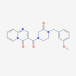 molecular formula C21H20N4O4 B6118544 3-{[4-(3-methoxybenzyl)-3-oxo-1-piperazinyl]carbonyl}-4H-pyrido[1,2-a]pyrimidin-4-one 