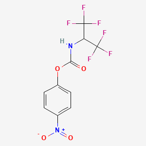 molecular formula C10H6F6N2O4 B6118575 4-nitrophenyl [2,2,2-trifluoro-1-(trifluoromethyl)ethyl]carbamate 
