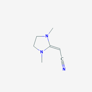 molecular formula C7H11N3 B061186 (1,3-Dimethylimidazolidin-2-ylidene)acetonitrile CAS No. 178483-44-8