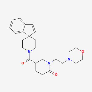 molecular formula C25H33N3O3 B6118600 1-[2-(4-morpholinyl)ethyl]-5-(1'H-spiro[indene-1,4'-piperidin]-1'-ylcarbonyl)-2-piperidinone 