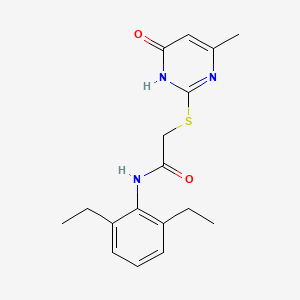 molecular formula C17H21N3O2S B6118608 N-(2,6-diethylphenyl)-2-[(4-hydroxy-6-methyl-2-pyrimidinyl)thio]acetamide 