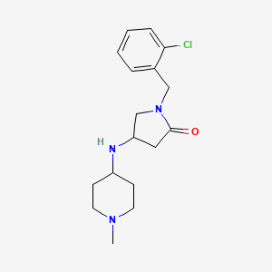 molecular formula C17H24ClN3O B6118631 1-(2-chlorobenzyl)-4-[(1-methyl-4-piperidinyl)amino]-2-pyrrolidinone 
