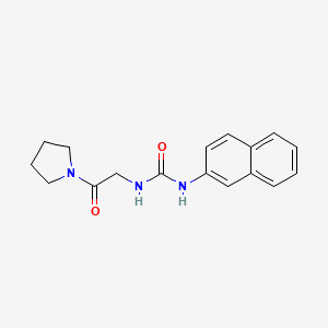 B611864 1-(Naphthalen-2-yl)-3-(2-oxo-2-(pyrrolidin-1-yl)ethyl)urea CAS No. 1624117-53-8