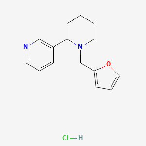 molecular formula C15H19ClN2O B6118653 3-[1-(2-furylmethyl)-2-piperidinyl]pyridine hydrochloride 