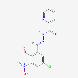molecular formula C13H9ClN4O4 B6118690 N'-(5-chloro-2-hydroxy-3-nitrobenzylidene)-2-pyridinecarbohydrazide 