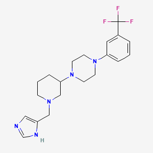 molecular formula C20H26F3N5 B6118692 1-[1-(1H-imidazol-4-ylmethyl)-3-piperidinyl]-4-[3-(trifluoromethyl)phenyl]piperazine 