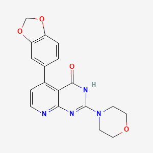 molecular formula C18H16N4O4 B6118700 5-(1,3-benzodioxol-5-yl)-2-(4-morpholinyl)pyrido[2,3-d]pyrimidin-4(3H)-one 