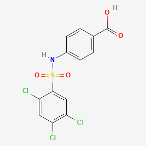 molecular formula C13H8Cl3NO4S B6118712 4-{[(2,4,5-trichlorophenyl)sulfonyl]amino}benzoic acid 