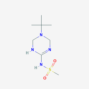 molecular formula C8H18N4O2S B6118728 N-(5-tert-butyl-1,4,5,6-tetrahydro-1,3,5-triazin-2-yl)methanesulfonamide 
