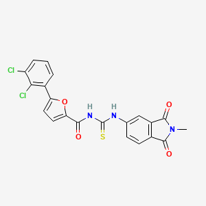 molecular formula C21H13Cl2N3O4S B6118768 5-(2,3-dichlorophenyl)-N-{[(2-methyl-1,3-dioxo-2,3-dihydro-1H-isoindol-5-yl)amino]carbonothioyl}-2-furamide 