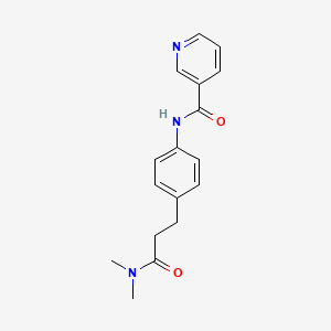 molecular formula C17H19N3O2 B6118776 N-{4-[3-(dimethylamino)-3-oxopropyl]phenyl}nicotinamide 